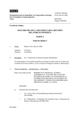 Journal of the Second Day of the Fourteenth Meeting of the Economic Forum (Part I) (es)