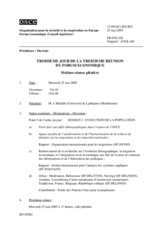 Journal of the 3rd Day of the Thirteenth Meeting of the Economic Forum (fr)