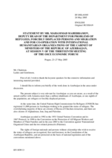 Statement by the Delegation of Azerbaijan