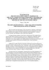 Statement by Mr. R. Latipov, Deputy Chairman of the State Committee on Environment and Forestry, Tajikistan