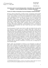 Contribution by Mitja Zagar, Director, Institute for Ethnic Studies, Ljubljana, Slovenia, "Policies and ways of integration"