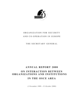 2000 - Report on Interaction Between Organizations and Institutions in the OSCE Area