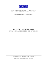 OSCE Annual Report 1996 (fr)