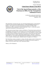 Statement by the Delegation of the United States of America on the ongoing blockade of Transdniestria