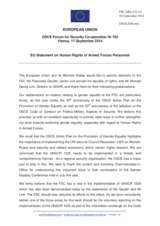 Statement by the Italian EU Presidency in response to the presentations by Mr. M. G. Link, Director of the OSCE Office for Democratic Institutions and Human Rights (ODIHR) and by Ms. F. Gaudin, Senior Civil Servant for Equality of Rights