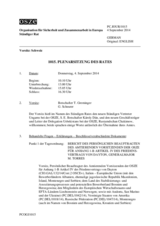 Journal der 1015. Plenarsitzung des Ständigen Rates 