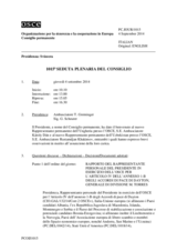 Журнал 1015-го пленарного заседания Постоянного совета