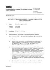Diario de la 1014ª Sesión extraordinaria del Consejo Permanente 
