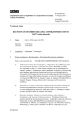 Diario de la 1013ª Sesión extraordinaria del Consejo Permanente 