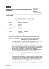 Journal der 1012. Plenarsitzung des Ständigen Rates 