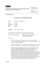 Giornale della 763a Seduta plenaria del Foro di cooperazione per la sicurezza