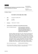 Giornale della 762a Seduta plenaria del Foro di cooperazione per la sicurezza