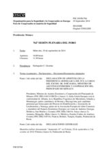 Diario de la 762ª Sesión plenaria del Foro de Cooperación en materia de Seguridad  