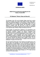 Statement by the Irish Presidency of the Council of the EU in response to the presentations by Dr. A. Long, Ms. J. Upton and by Ms. B. Koçyiğit