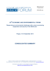 Consolidated Summary of the Concluding Meeting of the 22nd OSCE Economic and Environmental Forum