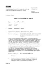 Journal de la 764ème séance plénière du Forum