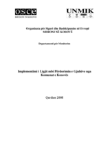 Implementimi i Ligjit mbi Përdorimin e Gjuhëve nga  Komunat e Kosovës