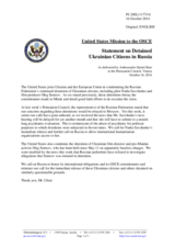 Statement by the Delegation of the United States of America on the abduction and illegal detention of Ukrainian citizens by the Russian Federation