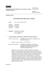 Diario de la 1019ª Sesión plenaria del Consejo Permanente 
