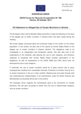 Statement by the Italian EU Presidency on the alleged use of cluster munitions in Ukraine