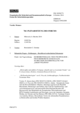 Journal der 765. Plenarsitzung des Forums