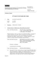 Giornale della 767a Seduta plenaria del Foro di cooperazione per la sicurezza