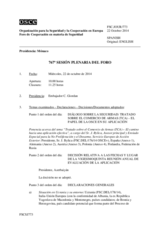 Diario de la 767ª Sesión plenaria del Foro de Cooperación en materia de Seguridad  