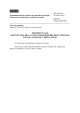 Décision No 6/14 du Forum pour la coopération en matière de sécurité