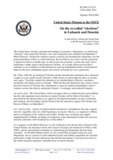 Statement by the Delegation of the United States of America on the so-called “elections” in certain areas of Donbas, Ukraine