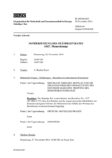 Journal der 1027. Sondersitzung des Ständigen Rates