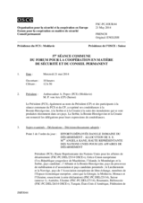Journal de la 57ème séance commune du Forum pour la coopération en matière de sécurité et du Conseil permanent