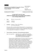 Diario de la 57ª Reunión conjunta del Foro de Cooperación en materia de Seguridad y del Consejo Permanente 