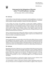 Statement by the Delegation of Ukraine on the situation in and around Ukraine