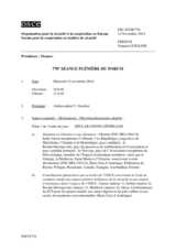 Journal de la 770ème séance plénière du Forum