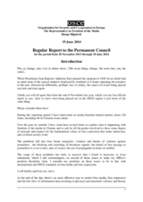 Report by the OSCE Representative on Freedom of the Media, Ms Dunja Mijatović