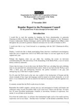 Report by the OSCE Representative on Freedom of the Media, Ms. Dunja Mijatović