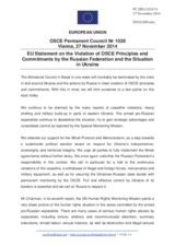 Statement by the Italian EU Presidency on the ongoing violations of OSCE principles and commitments by the Russian Federation and the situation in Ukraine