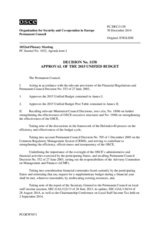 Permanent Council Decision No. 1158