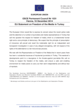 Statement by the Italian EU Presidency on the freedom of the media in Turkey