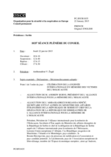 Journal de la 1035ème séance plénière du Conseil