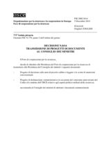Decisione N.8/14 del Foro di cooperazione per la sicurezza