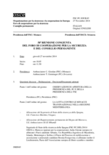 Giornale della 58a Riunione congiunta del Foro di cooperazione per la sicurezza e del Consiglio permanente