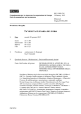 Giornale della 776a Seduta plenaria del Foro di cooperazione per la sicurezza