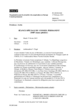 Journal de la 1040ème séance spéciale du Conseil permanent