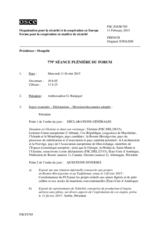 Journal de la 779ème séance plénière du Forum
