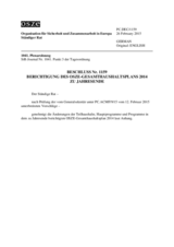 Beschluss Nr. 1159 des Ständigen Rates