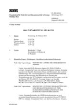 Journal der 1041. Plenarsitzung des Ständigen Rates 