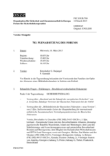 Journal der 783. Plenarsitzung des Forums