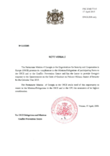 Response by the Delegation of Georgia to the Questionnaire on the Code of Conduct on Politico-Military Aspects of Security