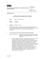Diario de la 1048ª Sesión plenaria del Consejo Permanente